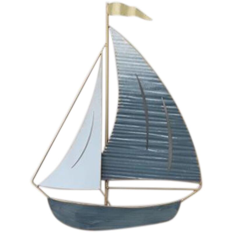 Ornement mural de voilier nautique en métal pour décoration maritime, applique murale de Style marin