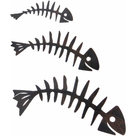 Signes Grimalt Aplique Metal Adorno Pared Adorno Pared Espinas Pez 3U. Apliques Metal Negro 1x45x12cm 28780