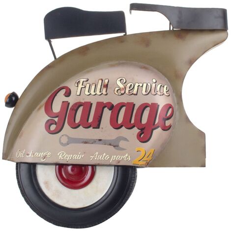 Signes Grimalt Aplique Metal Adorno Pared  Adorno Pared Garaje Placas Metal Crudo 14x71x77cm 23179