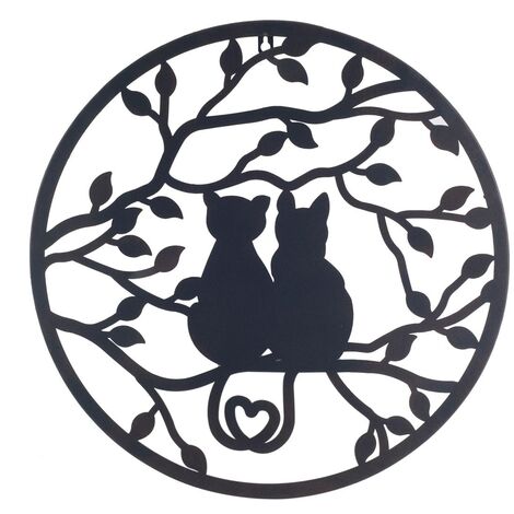 Signes Grimalt Applicare la parete dell'ornamento in metallo  Adorno Appliques Metal Black 1x50x50cm 22813