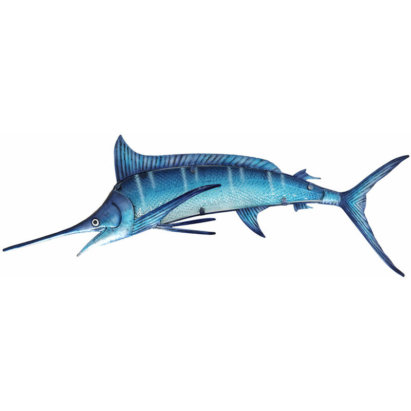 Appliquer un mur d'ornement en métal Mur Wall Sword Blue Garden 2x82x35cm 29845 - Signes Grimalt