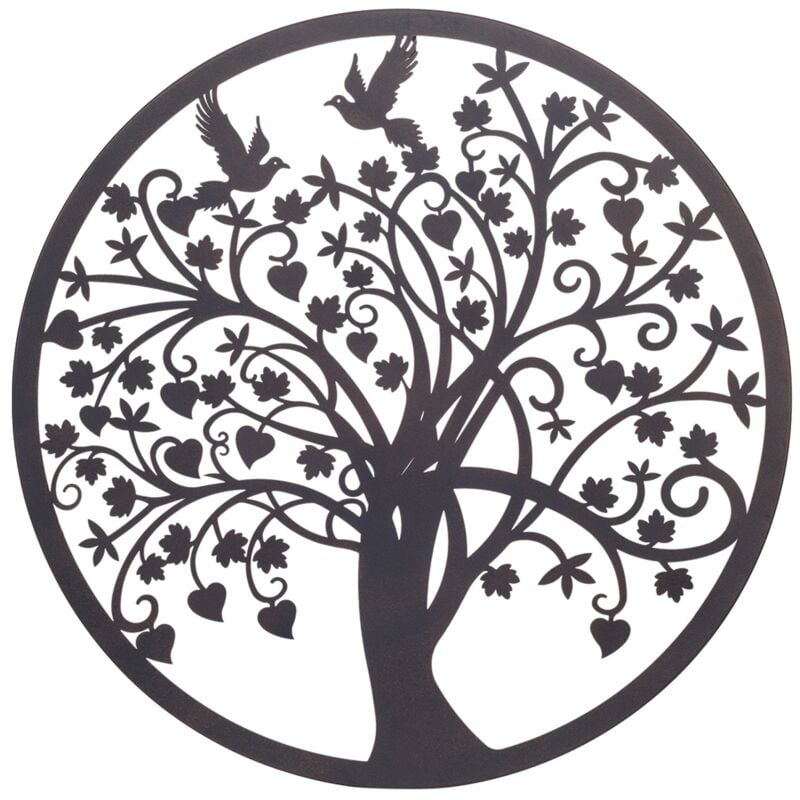 Appliquer un mur d'ornement en métal Applications Adorno Metal Black 1x60x60cm 23118 - Signes Grimalt