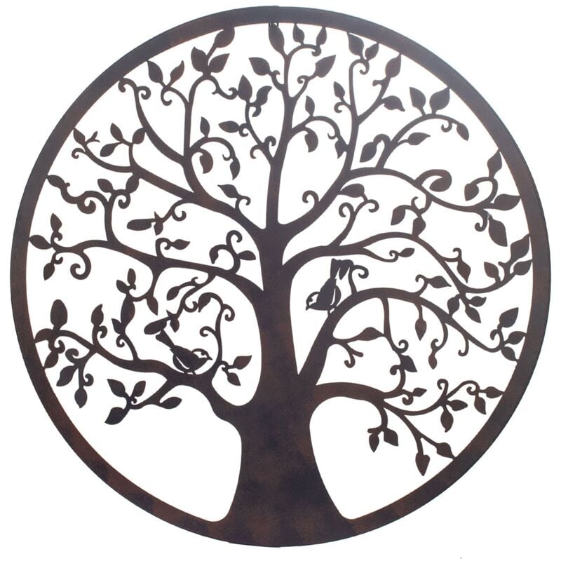 Appliquer un mur d'ornement en métal Applications Adorno Metal Black 1x80x80cm 23122 - Signes Grimalt