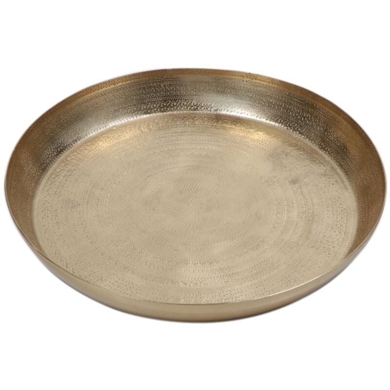 Signes Grimalt - Petit plateau en aluminium doré pour décoration de maison et événementiel