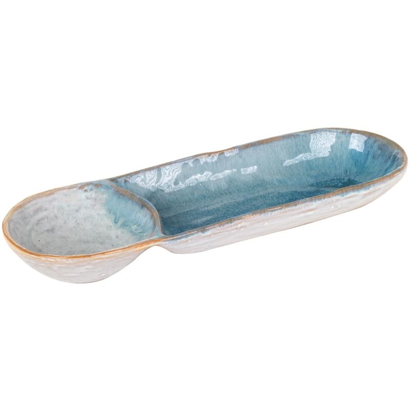 Plateau en pierre bleue bohème 33cm, décoration de cuisine moderne pour la maison