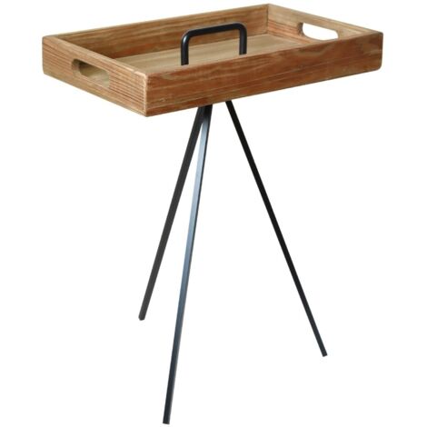 Signes Grimalt Bandeja Muebles  Bandeja Con Patas Mueble Auxiliar Marrón 35x45x58cm 25665