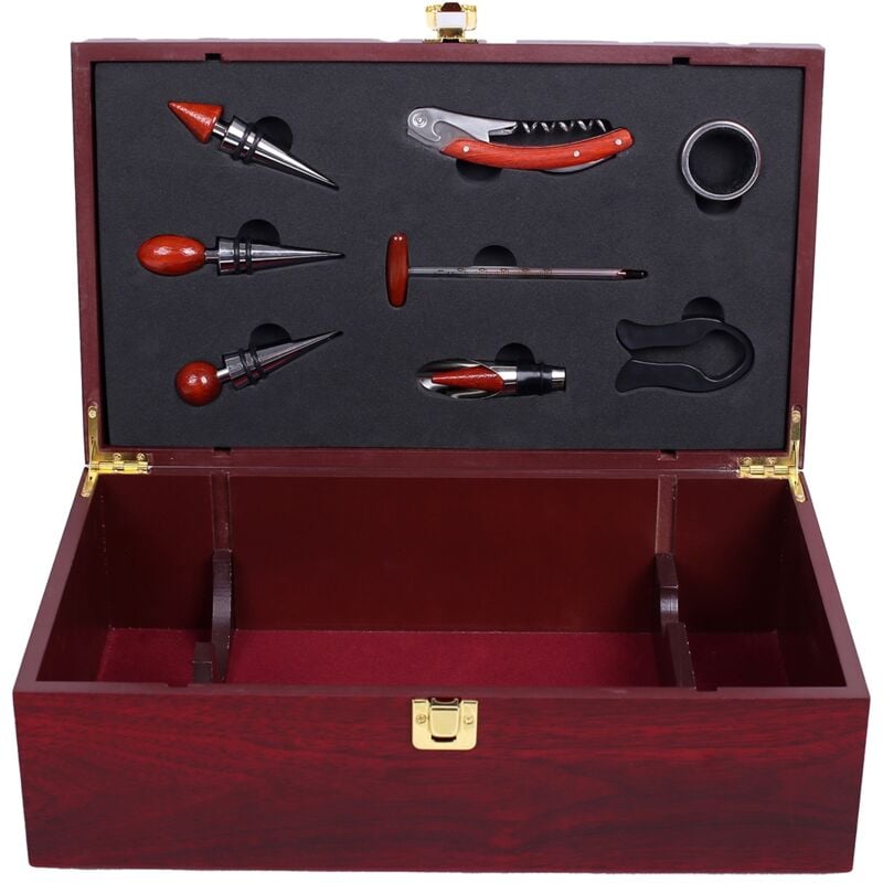 Image of Wine Box per due bottiglie apre stivaletti Brown - 12x36x21cm - Signes Grimalt
