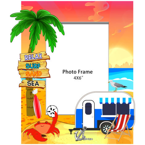 Signes Grimalt Beach Cadre Photo Rectangulaire Cadres Rouges 23x20x2cm - Décoration de la Maison