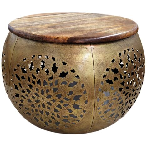Signes Grimalt Big Mesa mobili ausiliari  Tabella ausiliaria d'oro - 41x62x62cm
