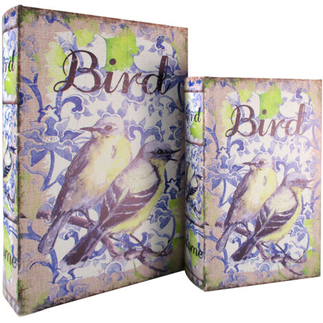 Signes Grimalt Bird Book Box 2U Lila Rechteckig 27x18x7cm