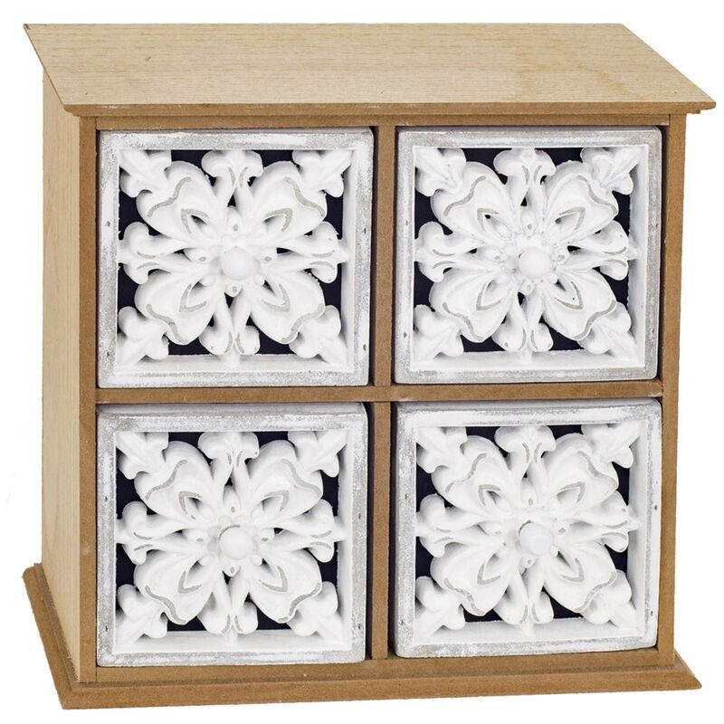 Boîte de décoration Organisation de bijoutiers 4 boîtes et bijoutiers 24x10x24cm 26912 - Signes Grimalt