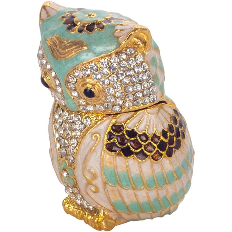 Boîte à bijoux miniatures hibou Boîte à Bijoux Marron - 3x4x3cm - Signes Grimalt