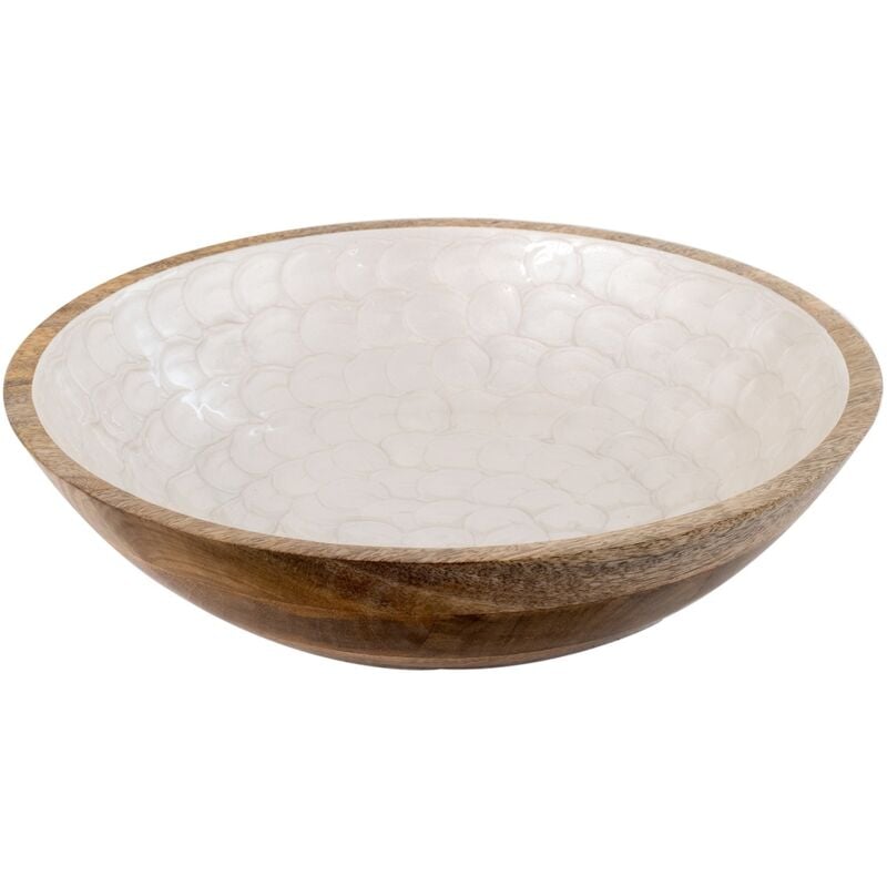 Boîtes et plateaux pour grands bols Bol Ovale Écru - 10x35x35cm - Signes Grimalt