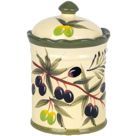 Signes Grimalt Bote Cocina Bote Azúcar Con Aceitunas Utensilios Gris 12x12x18cm 28613