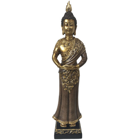 Signes Grimalt Bouddha Bouddhas Golden Buddha Figure 36x10x7cm Résine de haute qualité