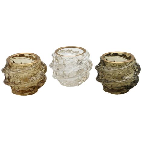 Signes Grimalt Bougeoir 3U Gris Vases et Bougeoirs - 6x8x8cm