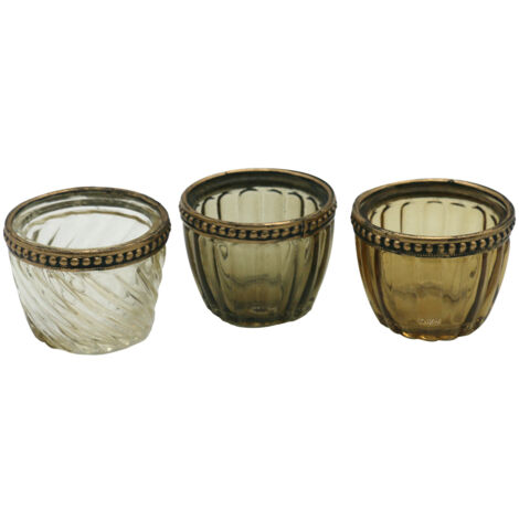 Signes Grimalt Bougeoir 3U Vases et Bougeoirs Gris - 5x6x6cm