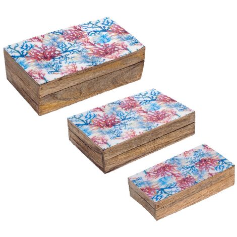 Signes Grimalt Box da cucina  Scatole di corallo 3 unità scatole e vassoi 9x18x26cm 25188