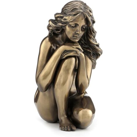 Signes Grimalt Bronze -Figur Figuren Nude Figur Frau Gold Bronze 6x9x12Cm 15240