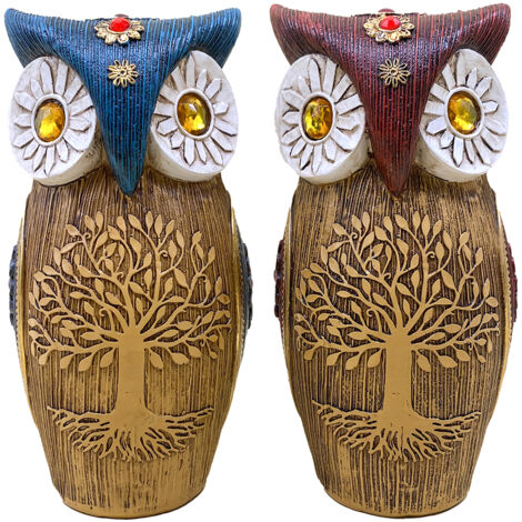 Signes Grimalt Buho 2U Chouette Chouette Marron Chiffre 16x9x8cm