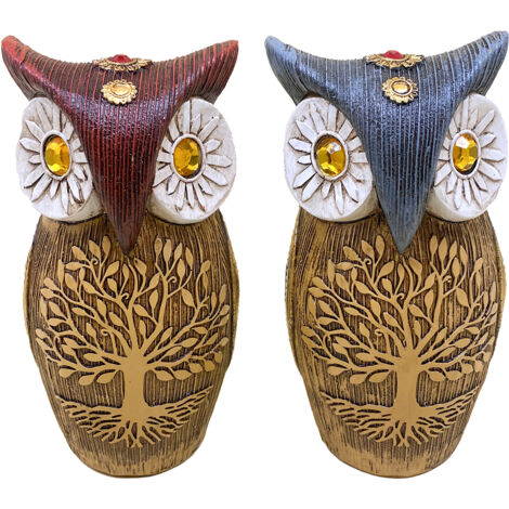 Signes Grimalt Buho 2U Chouettes Chouette Marron Figurine 13x7x7cm