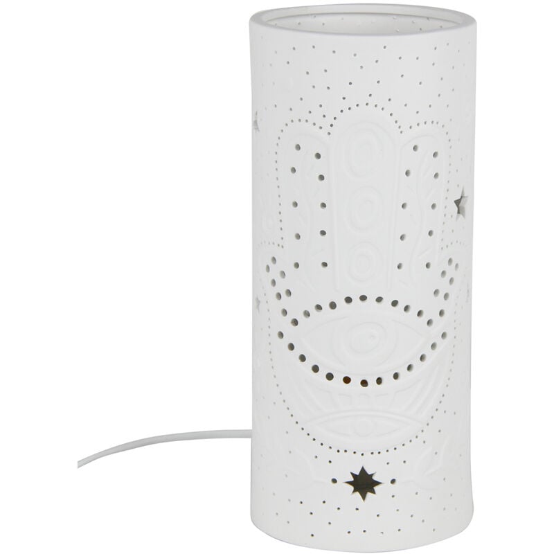 Image of Lampade lampade a lampade fatima Lampada da tavolo bianco - 28x12x12cm - white - Signes Grimalt