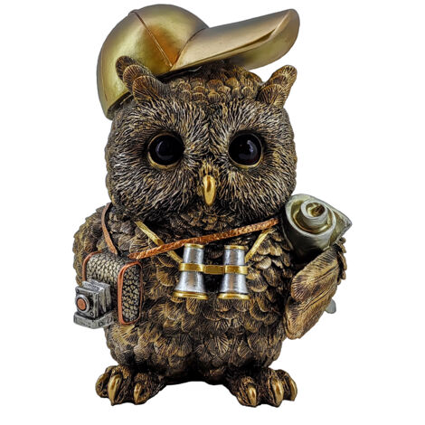 Signes Grimalt Buho Buhos Figurine Hibou Marron - 21x16x16cm