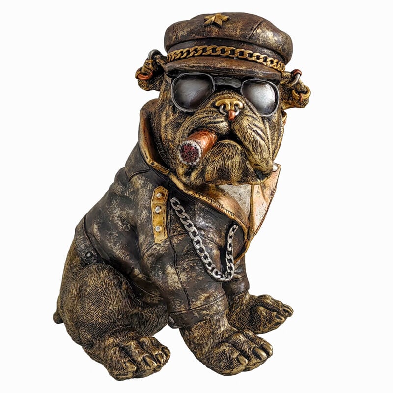Signes Grimalt - Dog Bulldog Animals Figurine de chien marron - 22x19x18cm