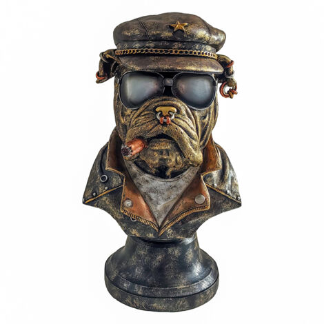 Signes Grimalt Bulldog Dog Animals Figurine de chien marron 37x21x21cm