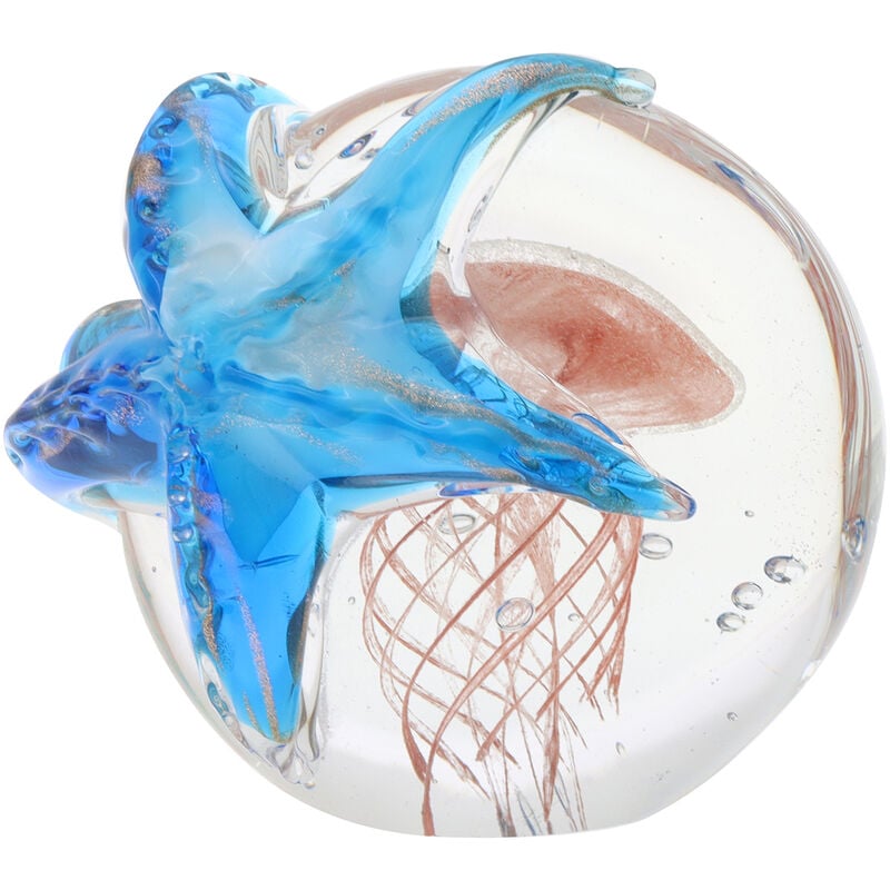 Cadeau Pisapapel Melusa Star Sea Blue Pisapapeles 7x11x11cm 29358 - Signes Grimalt