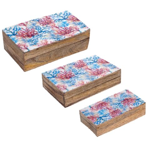 Signes Grimalt Caja Cocina Cajas Corales 3 Unidades Cajas Y Bandejas Azul 9x18x26cm 25188