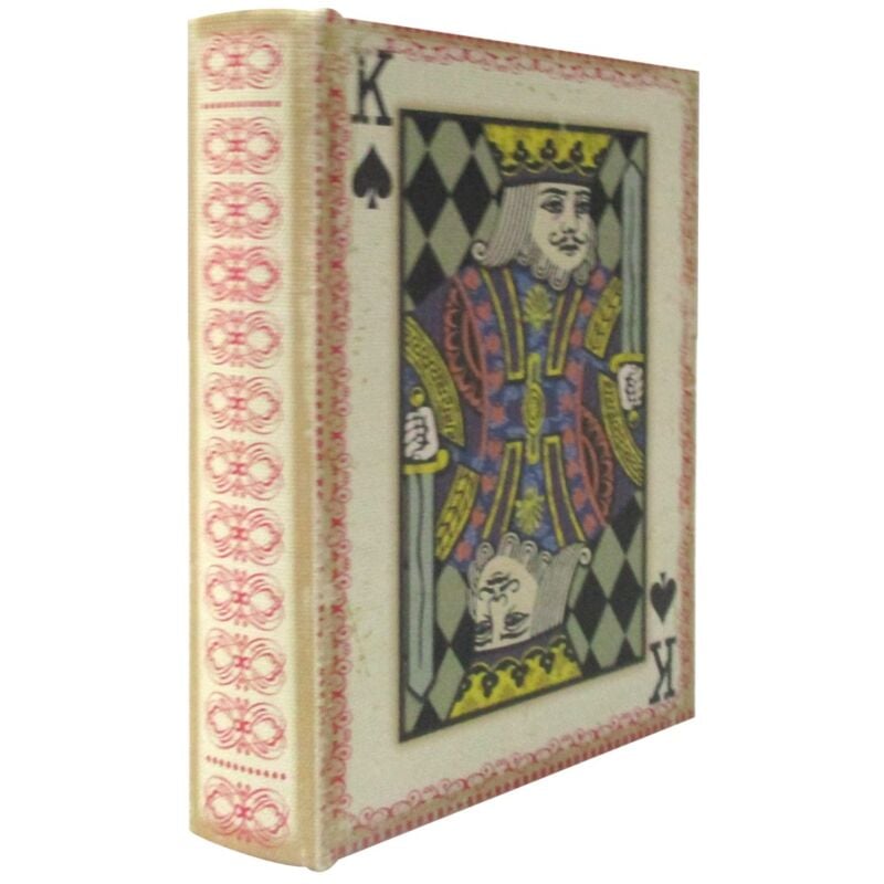 Signes Grimalt - Boîte de livre de cartes de poker vintage pour la décoration de la maison et du bureau