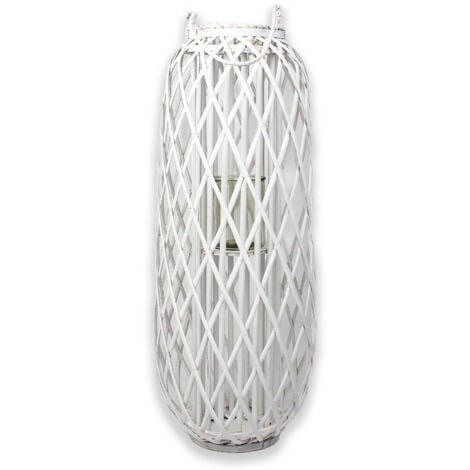 Signes Grimalt Candelabro Decoracion  Candelabro Jarrones Y Portavelas Blanco 30x30x93cm 32803