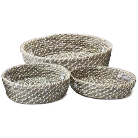 Signes Grimalt Cesta Decoracion  Cestas 3 Unidades Cestas Marrón 45x45x13cm 26744