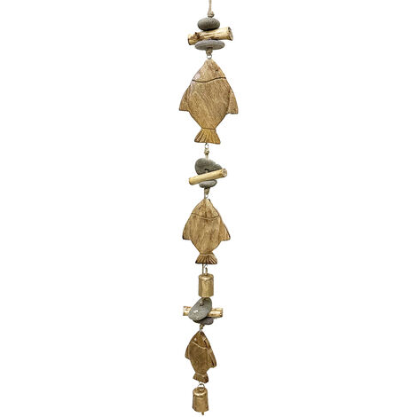 Signes Grimalt Ciondolo decorativo  Ciondolo di pesce a ciondolo marrone 8x11x70cm 29745