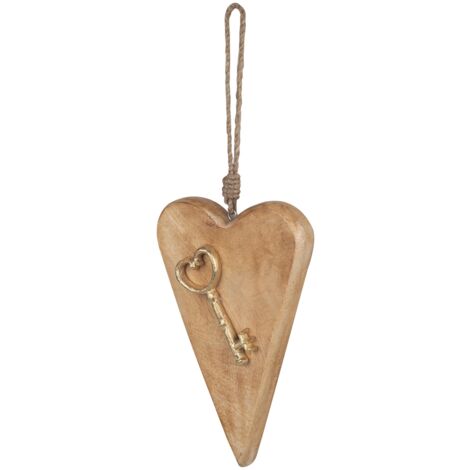 Signes Grimalt Ciondolo decorativo Heart Golgagant con 4x14x22cm 29500 Brown Key