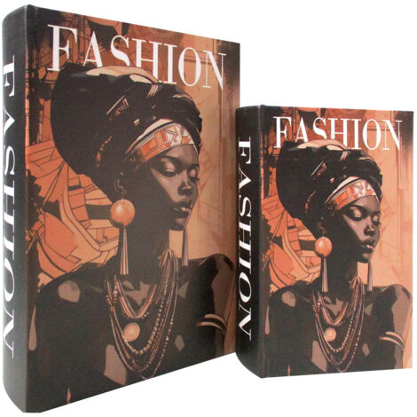 Signes Grimalt Coffret Livre Africain 2U Gris Rectangulaire - 27x18x7cm