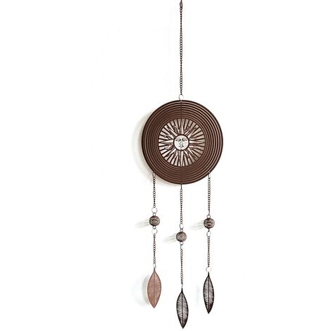 Signes Grimalt Colgante De Metal Decoracion  Colgante Con Hojas Colgantes Metal Marrón 1x18x85cm 24598