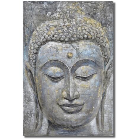 Signes Grimalt Cuadro Adorno Pared  Cuadro Buda Cuadros Gris 3x80x120cm 31145