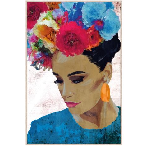 Signes Grimalt Cuadro Adorno Pared  Cuadro Frida Cuadros Azul 5x83x123cm 26994