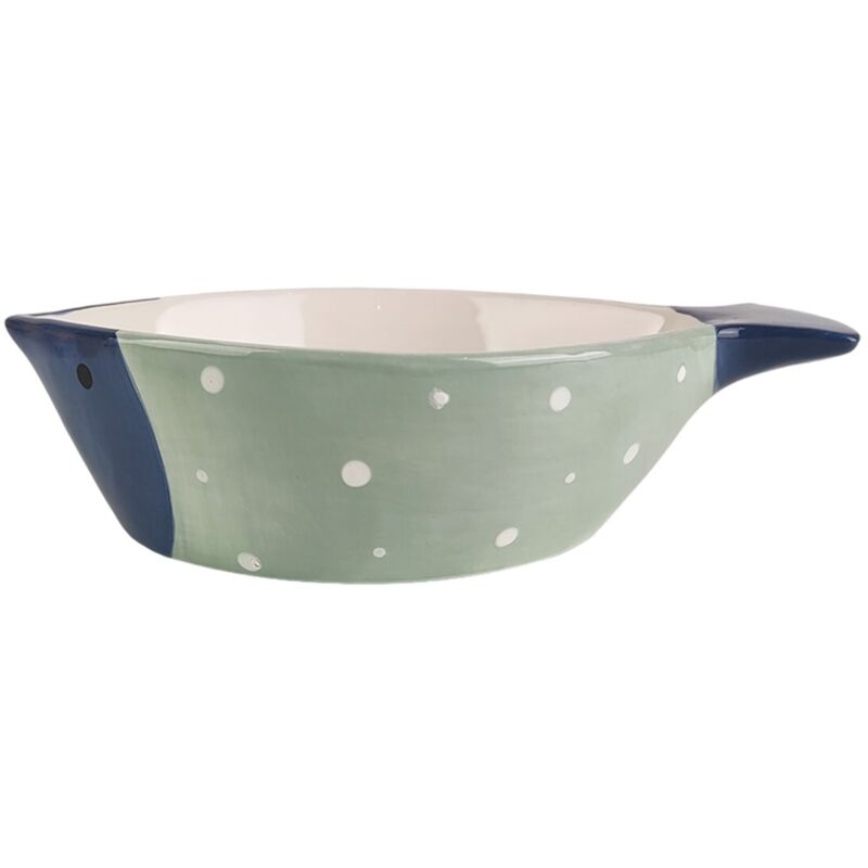 Bol décoratif en porcelaine pour la maison, motif poisson, idéal pour la cuisine, la salle à manger ou le salon, accessoire nautique élégant.