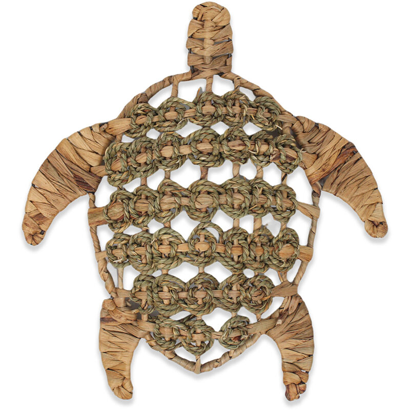 Décoration Murale Tortue à Carreaux Ornement Mural de Jardin Marron - 37x33x6cm - Signes Grimalt