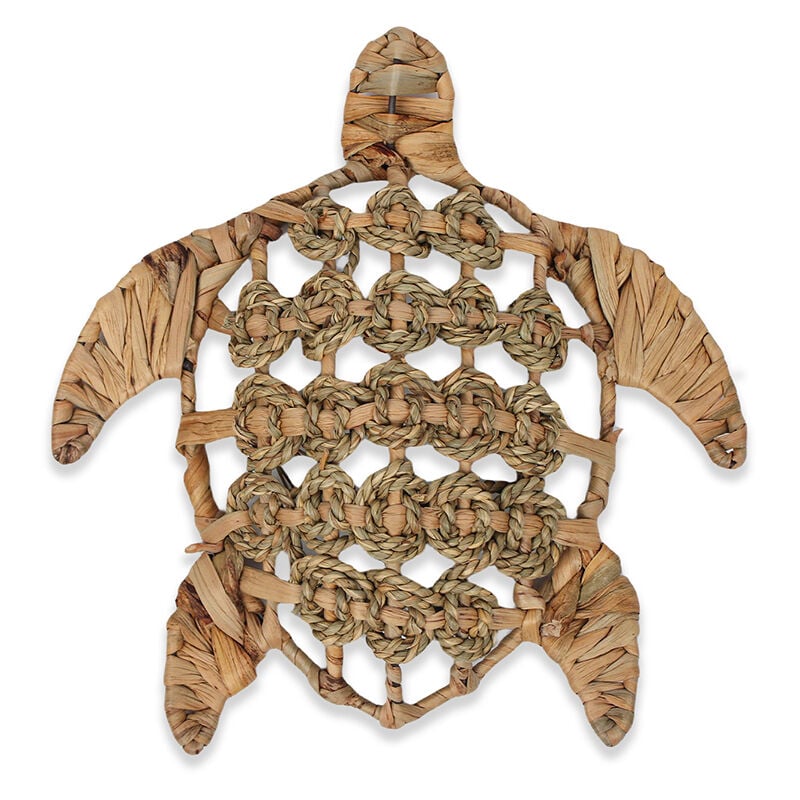 Décoration Murale Tortue à Carreaux Ornement Mural de Jardin Marron - 30x28x6cm - Signes Grimalt