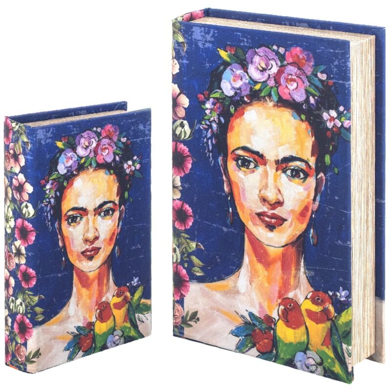 Décoration des boîtes de livres set livre 2 u boxes box box livre 5X17X26CM 24915 - Signes Grimalt