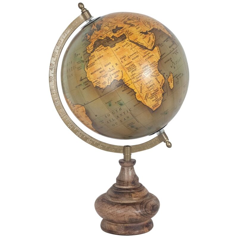 Décoration du monde du monde Brown World Globe 20x22x37cm 18960 - Signes Grimalt