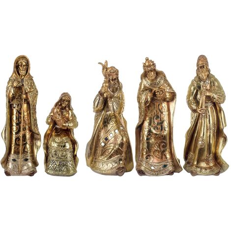 Signes Grimalt Decorazione alla nascita  Nascita Jesús 5 unità natalizie d'oro 7x11x31cm 24235