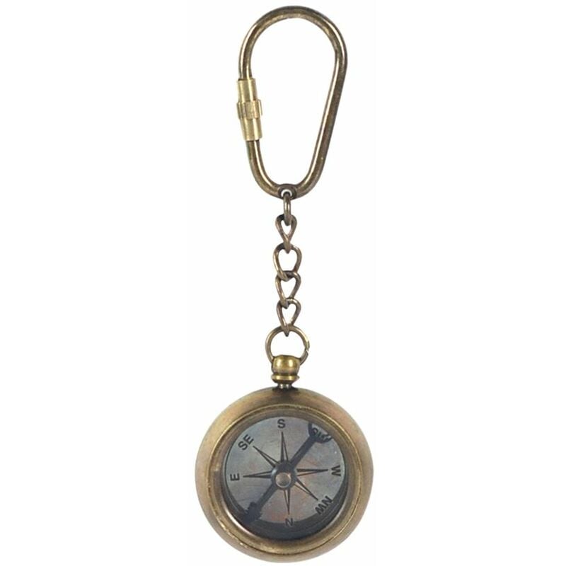 Image of Signes Grimalt - Decorazione del portachiavi Keychain della bussola nautica oro 4x11x1cm 15843