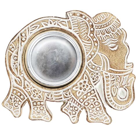 Signes Grimalt Decorazione di portavelas  Candelabro Elefante Jarrones e supporto marrone 9x10x2cm 30028