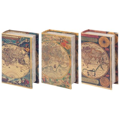 Signes Grimalt Decorazione di scatole di libri  Boxes Book 3 Dif. World Boxes Multicolor Book 11x17x5cm 22338