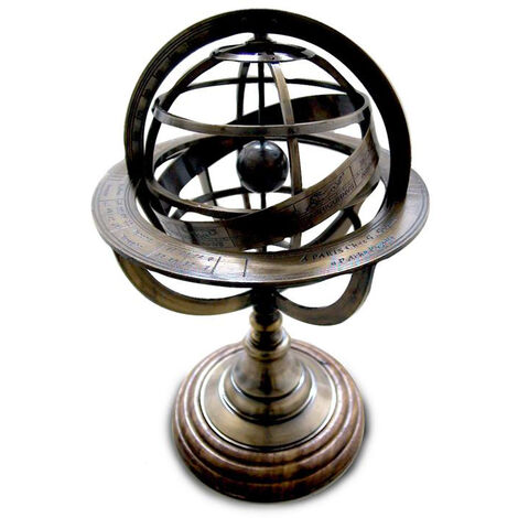 Signes Grimalt Decorazione nautica  Sfera armilare nautica grigia 20x20x28cm 5864